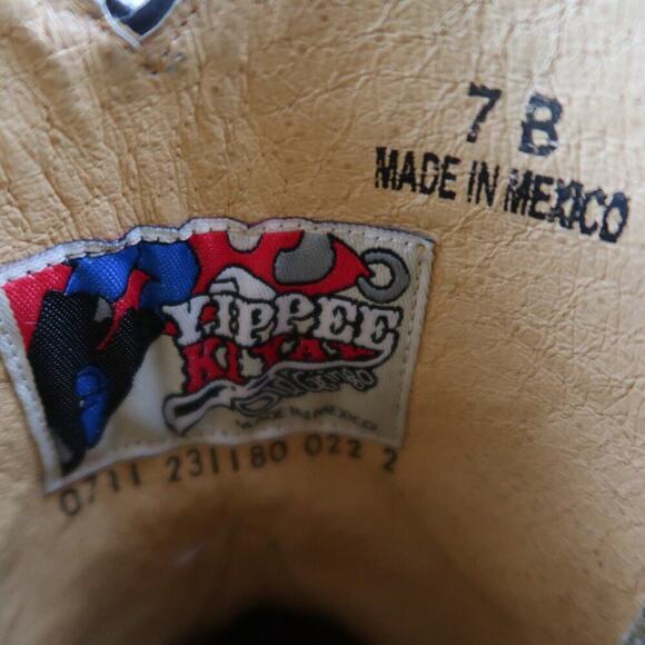 Old Gringo Boots Women 7 Western Floral Embroidered Yippee KiYay Leather Cowgirl - Picture 12 of 16